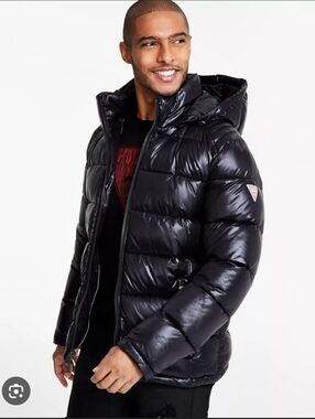 Guess Down Puffer Jacket - Black_XXL